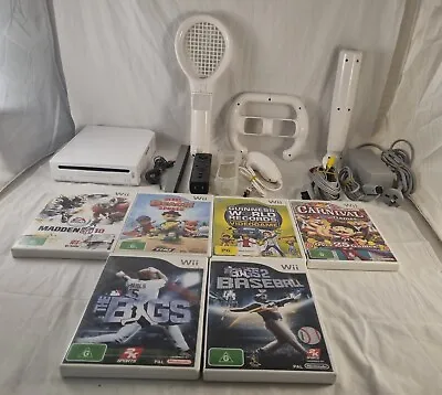 Big Nintendo Wii Console Bundle Remotes Games & Accessories READY TO PLAY • $134.56