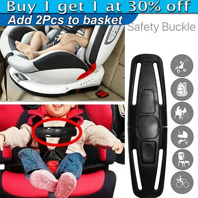 Car Safety Seat Strap Chest Clip Harness Buckle High Chairs Stroller Anti Escape • £2.84