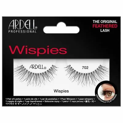 Ardell Wispies Lashes - 702 - Black Feathery False Eyelashes With Natural Look • £6.49