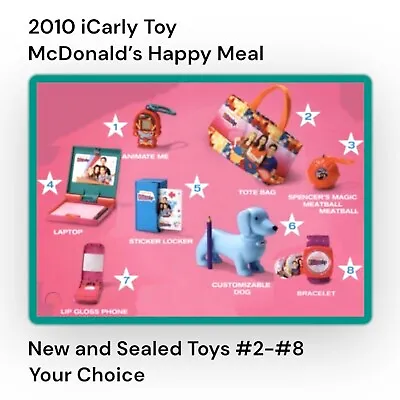2010 ICarly Collectible Nickelodeon McDonald’s Happy Meal Toy [YOU CHOOSE] • $8.99