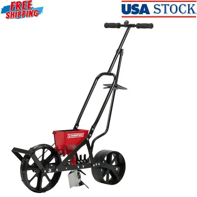 Garden Push Seeder Planter W/ 6 Seed Plates Zinc Plow Blade Row Marker 8701B Red • $118.55