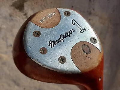 Nice MacGregor MT 19W Persimmon Driver Stiff Steel Oil Hardened #G57 • $29.99