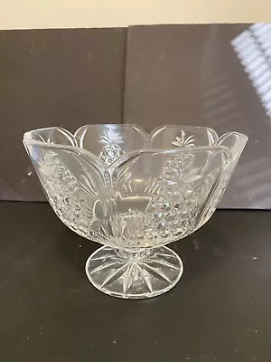 Godinger Shannon Lead Crystal Pineapple Pedestal Footed Centerpiece Bowl • $34.99