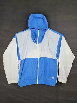 K-Way Jacket Windbreaker Size XXL Vintage Blue White Zip Up Packable • $29.42