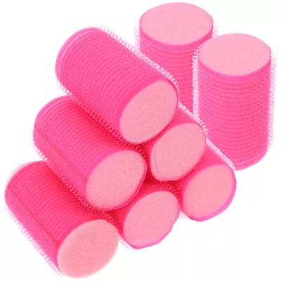 8 Pcs Sponge Hair Rollers Soft Sleep Foam Curlers Self Grip Woman Miss • £5.61