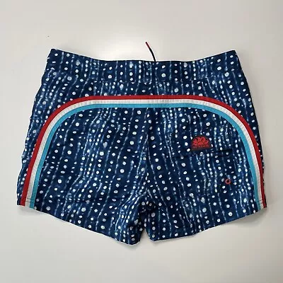 SUNDEK Swim Trunk Board Shorts Men 33 Inseam 3.5  Blue Pocket Lined Beach • $41.95