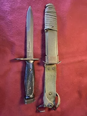 Unissued Original Colt Marked M7 Bayonet With Correct  Crinkle  M8a1 Scabbard • $249.99