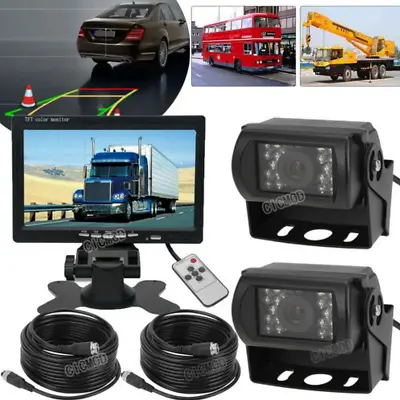 4Pin Reversing Camera + 7  LCD Monitor For Car Truck Bus Rear View Kit 12V-24V • £62.90