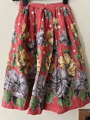 £20 • Buy Vintage 1950/60s Novelty Print Skirt Size 6-8 XS