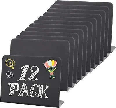 12 Pcs Mini Chalkboard Signs Small Black Chalk Board Menu Blackboard Display • £7.09