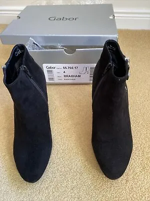 Gabor Brabham Black Suede Boots Size 4 • £39