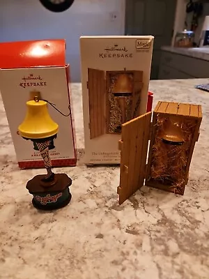 Lot Hallmark Keepsake Ornament A Christmas Story Leg Lamp Set Of 2 • $19.99