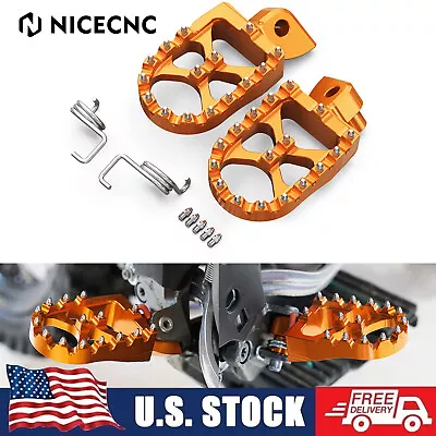 CNC Wide Foot Pegs Pedals For KTM 250 300 XC XCW EXC 2006 2007 2008 2009-2016 • $28.49