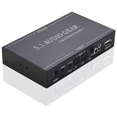 DTS5.1 Audio Gear Digital Sound Decoder DC 5V 1A Power Adapter Decoder Accessory • $42.22