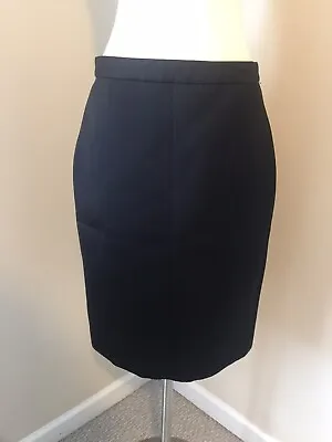 J Crew Collection Black Silk Knee Length Pencil Skirt Size 6 Sample Item • $29