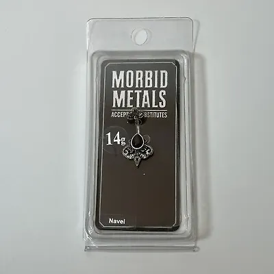 Morbid Metals Silver And Black Filigree Navel Ring 14g • $8