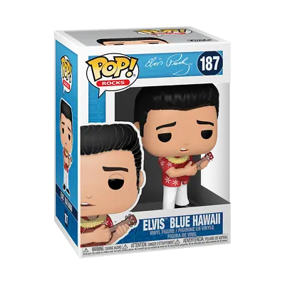 Funko Pop Rocks Elvis Presley Elvis Presley Blue Hawaii #187 • $15.99