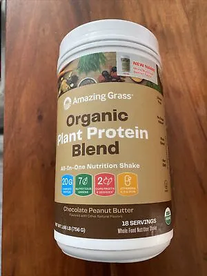 Amazing Grass Organic Plant Protein Blend Chocolate Peanut Butter 26 Exp. 7/23 • $29