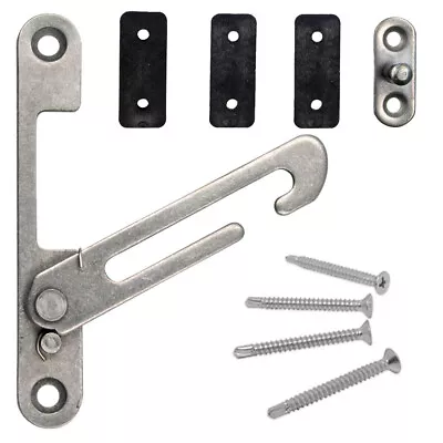 UPVC Window Restrictor Child Lock Restrictor Safety Catch Hook Universal • £4.79