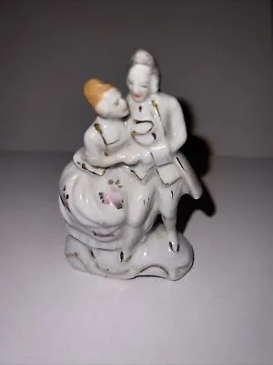Vintage Japan Ceramic Figurine Colonial Lady In Ballgown & Gentleman Dancing Y6 • $18