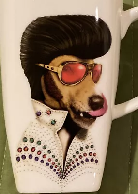 Pets Rock Cool Elvis Dog Tall Coffee-Tea Mug Cup. King Of Rock! NEW • $18