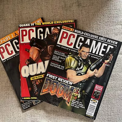 PC Gamer Magazine 2004 Lot Of 3 Sept. Nov. Dec. Doom 3 Quake 2 Half Life  • $19.99