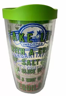 Tervis 16oz Margaritaville Green Salt ShakerLime Lid Plastic Cup Drink Tumbler • $11.04