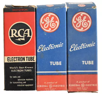 Lot Of 3 Vacuum Tubes Rca & Ge Nos Untested #3- • $7