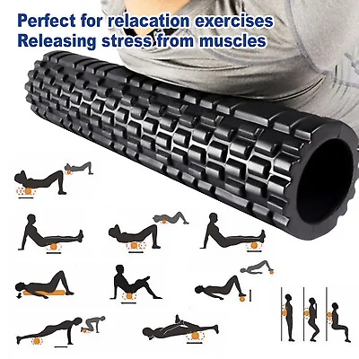 $23.99 • Buy Foam Roller Yoga Grid Trigger Point Massage Pilates Physio Gym Exercise EVA PVC