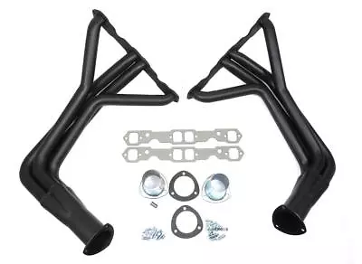 Patriot Exhaust Fits 55-57 Chevrolet SBC Fenderwell Black • $520.99