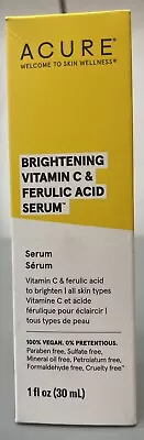 Acure Brightening Vitamin C & Ferulic Acid Oil Free Serum | All Skin Types - 1oz • $12.49