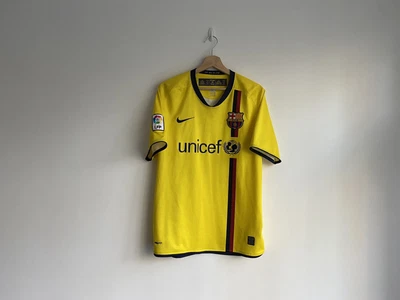 £80 • Buy Nike Barcelona Away Football Shirt 2008 (M) MESSI #10 Soccer Jersey Camiseta