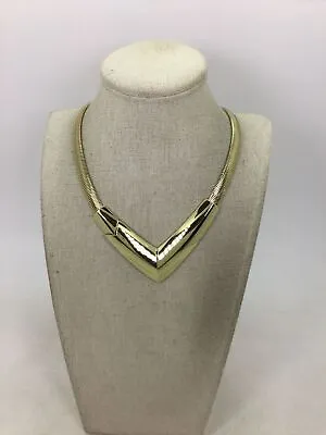 $12 • Buy Jewelmint Yellow Goldtone V Shape Snake Chain Necklace 
