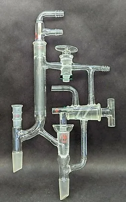 $379.99 • Buy Ace Glass 14/20 Variable Reflux Vacuum Distillation Head Cold Finger Newman 9357