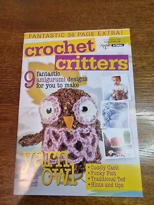 Crochet Critters Toys Crochet Pattern Booklet Owl Fish Bears Cacti Monkey Dog • £5.99