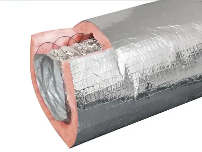 12-in X 25-Ft Insulated Flexible Round Flex Duct Tube R8 Heating/AC Vent Venting • $130