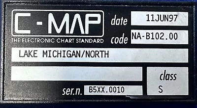 C-Map NT B102.00 Chart Card Northern Lake Michigan Chart Date: 1997 • $49.79