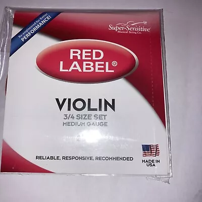 Red Label Violin 3/4 Size Medium Gauge Strings 2105 • $19.47