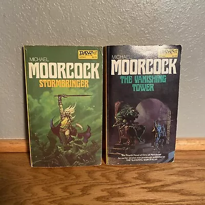 MICHAEL MOORCOCK Elric Melnibone Saga Stormbringer The Vanishing Tower DAW PB • $39.99