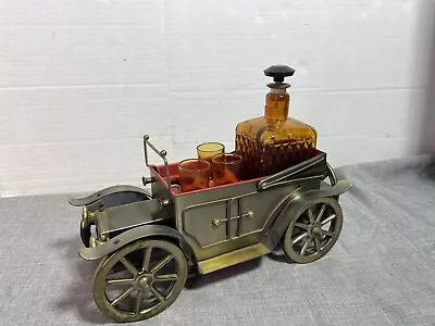 Vintage Decanter Set  Antique Car Music Box  How Dry I Am. Rare .. Golden Crown  • $19.50