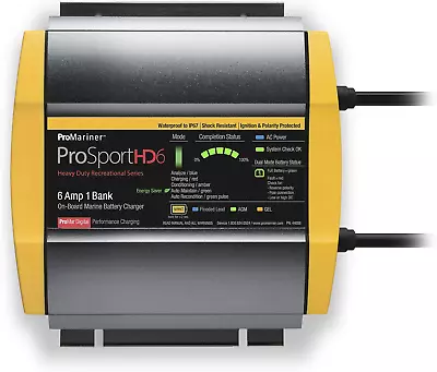 44006 Prosport HD Waterproof Marine Battery Charger 6 Amp 1 Bank • $168.99