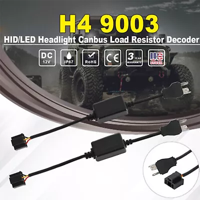 2X Anti-Flicker H4 LED Headlight Canbus Bulb Resistor Decoder Error Free Harness • $7.64