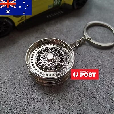 Keyring BBS RS Style Alloy Wheel Rim Keychain  Automotive Part Vintage Car Gift • $11.39