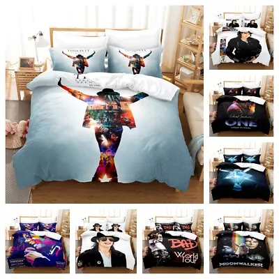 £47.99 • Buy Bedding Set 3D Michael Jackson Duvet Cover Set Bed Quilt Cover Full Queen King