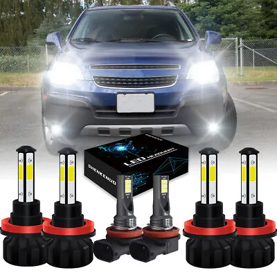$31.84 • Buy For Chevrolet Captiva Sport 2012-2015 Combo LED Headlight Fog Light White Bulbs