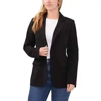 Vince Camuto Ladies Fully Lined Padded Shoulder Split Blazer Size XS Black • $29.74