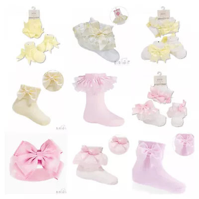 £3.49 • Buy Frilly Girls Socks Baby Wedding Christening Gypsy Fancy Spanish Lacy Designs UK