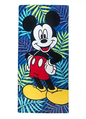 Kids Disney Mickey Mouse Beach Towel The Big One Cotton 28x58 NEW • $13.49