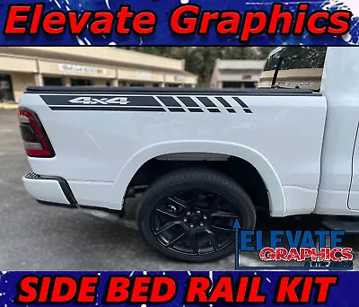 For Ram 1500 Side Bed Rail Stripes 3m Vinyl Graphics Stickers Decals 2009-2023 • $39.99