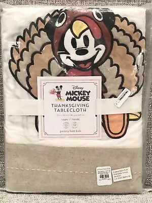 NEW Pottery Barn Kids Disney Mickey Mouse Thanksgiving Tablecloth 70  X 90  • $79.95